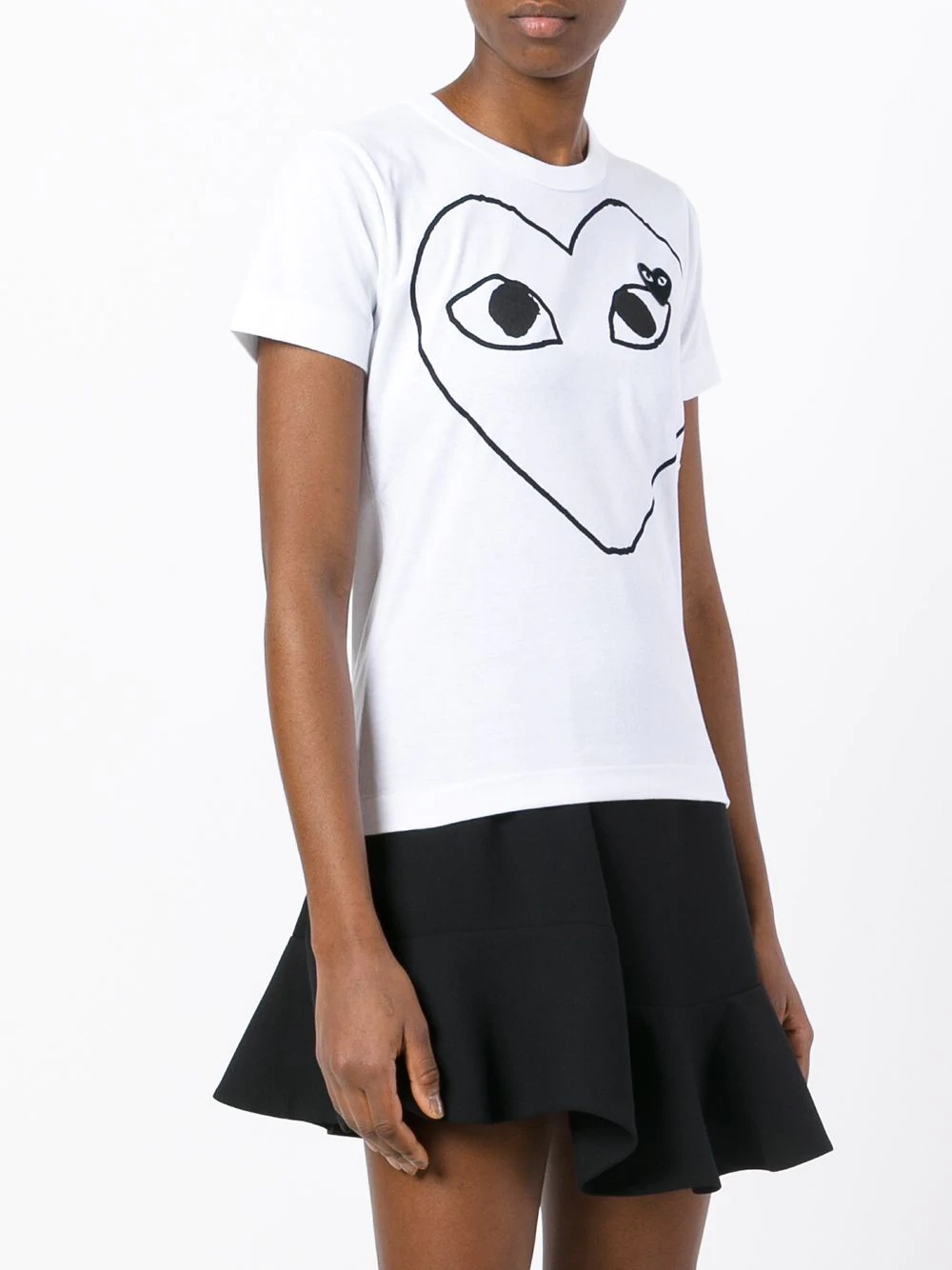 printed heart T-shirt - 3