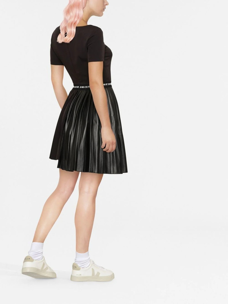 pleated asymmetric T-shirt dress 4