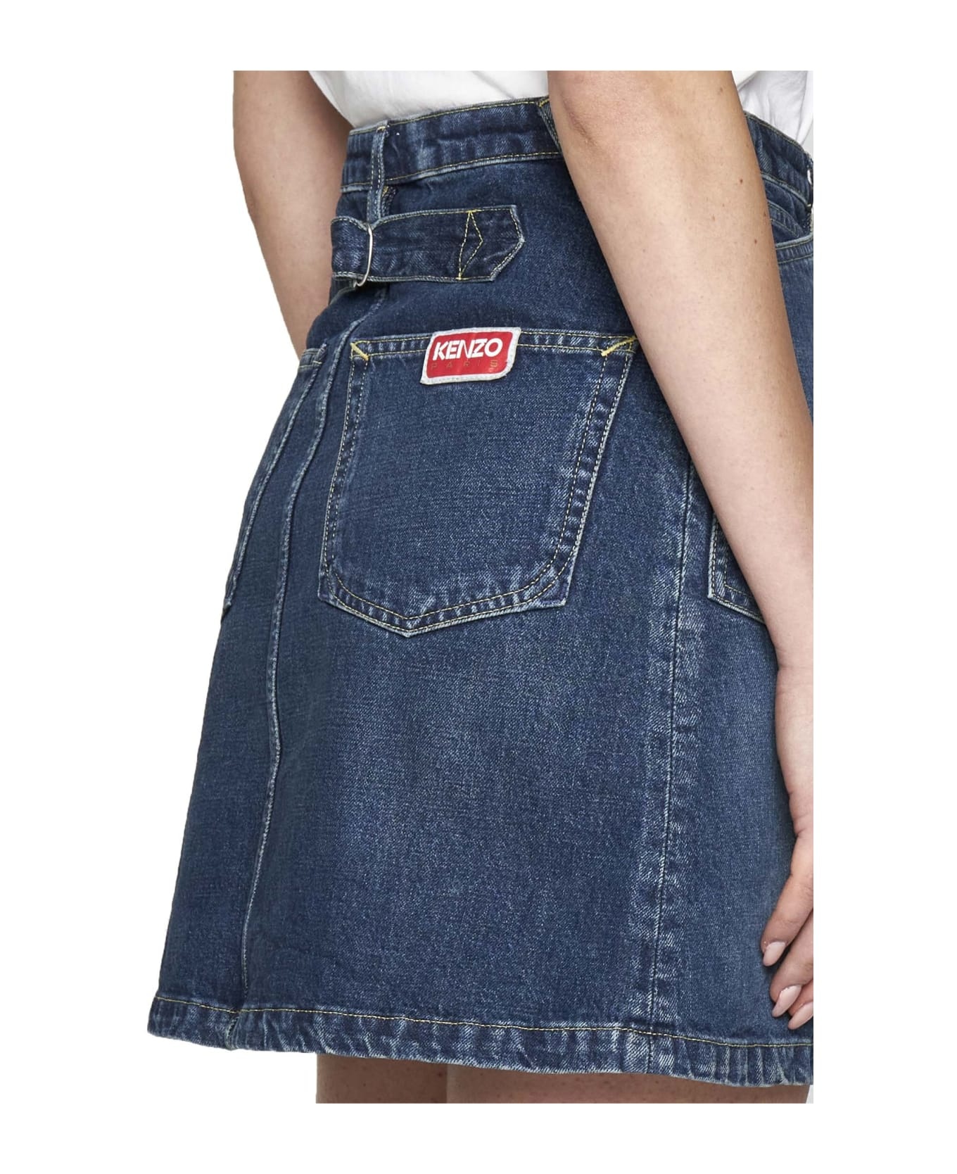 Denim Mini Skirt - 5