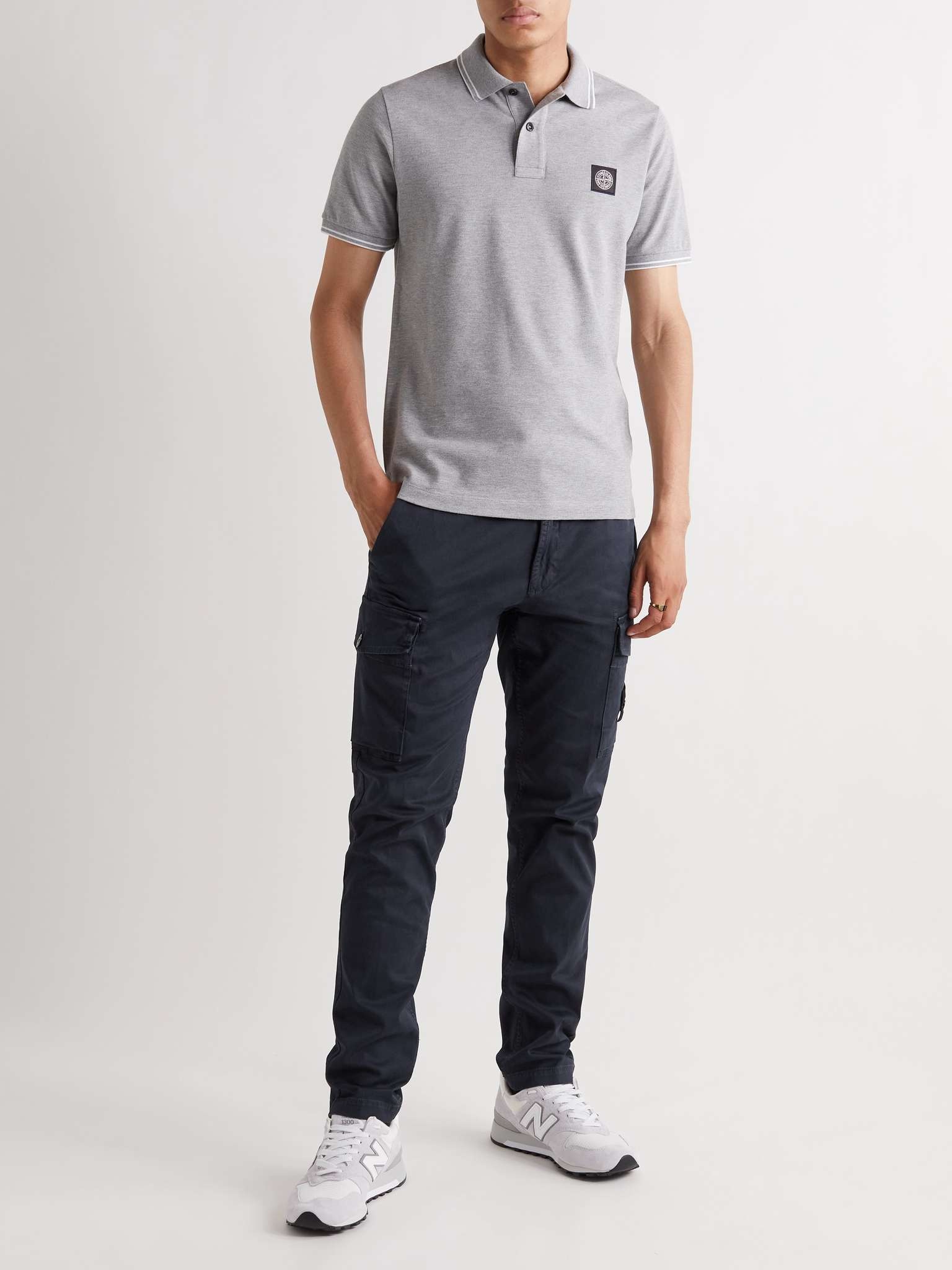 Skinny-Fit Logo-Appliquéd Cotton-Blend Twill Cargo Trousers - 2