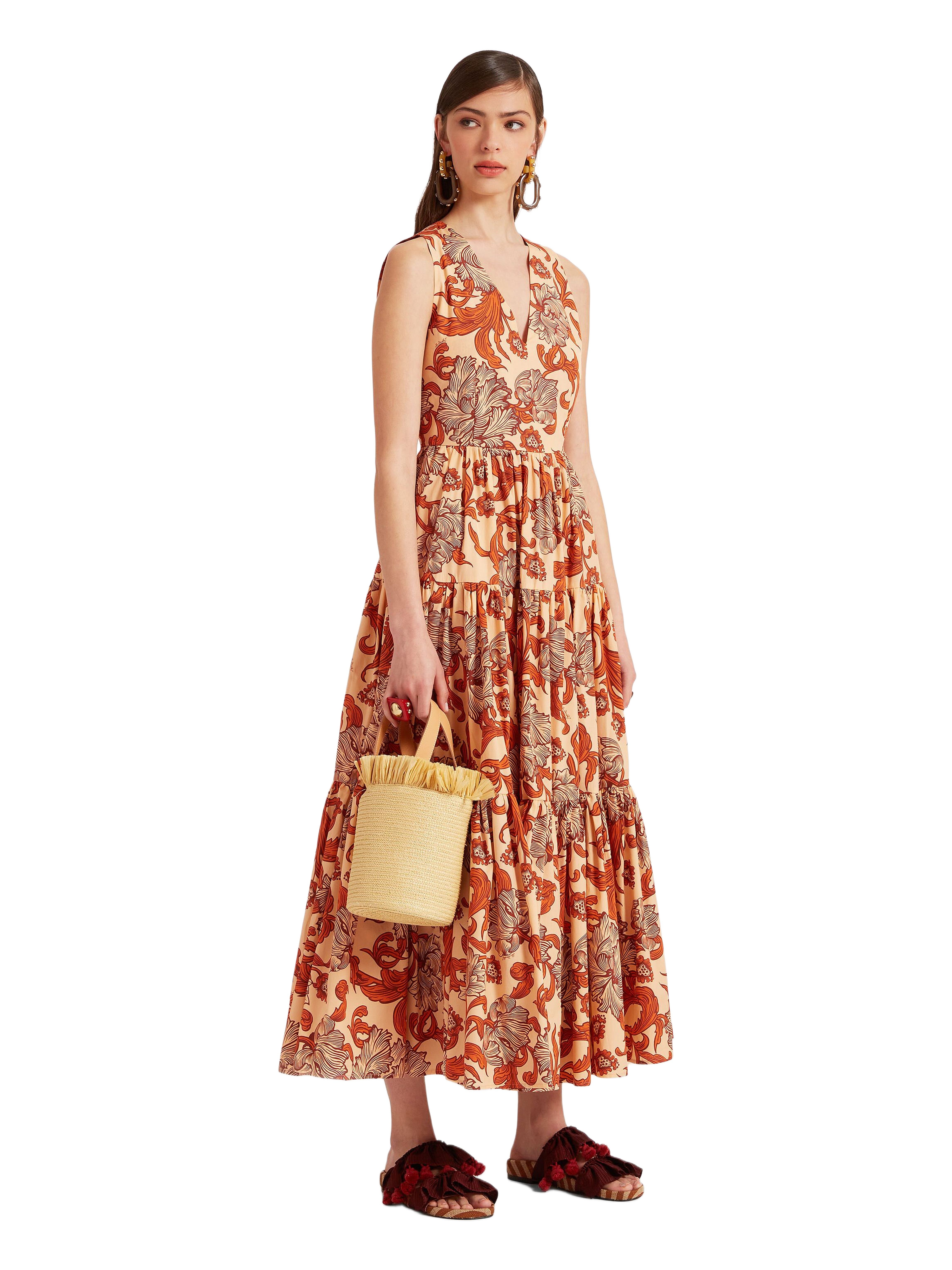 La DoubleJ Sleeveless Big Dress V-Neck Reef Pale Pink at Nordstrom - 1