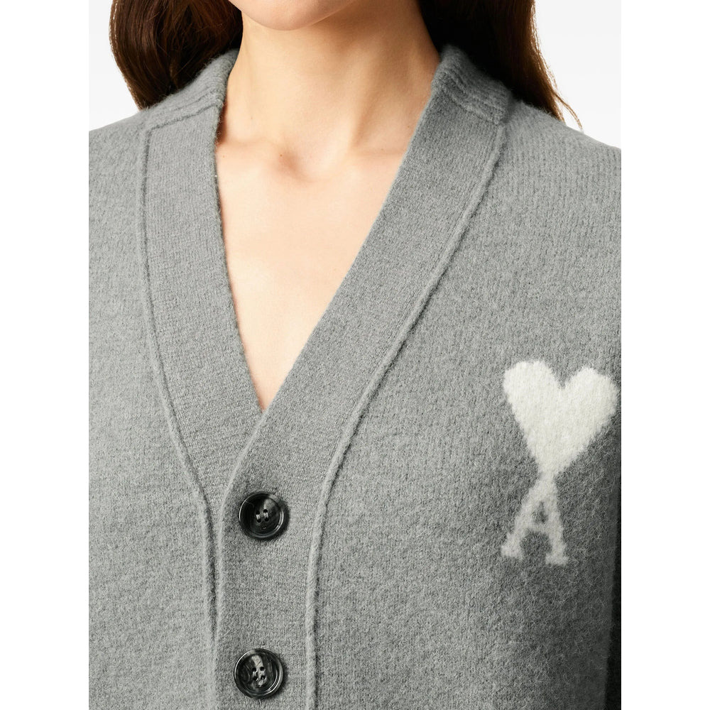 Ami Paris Grey Sweaters & Knitwear - Cardigans Men - 5