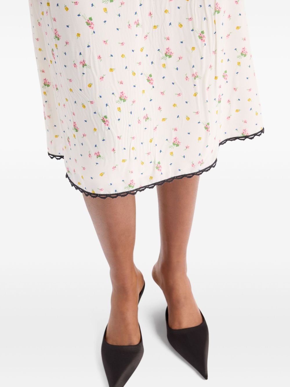floral-print skirt - 5