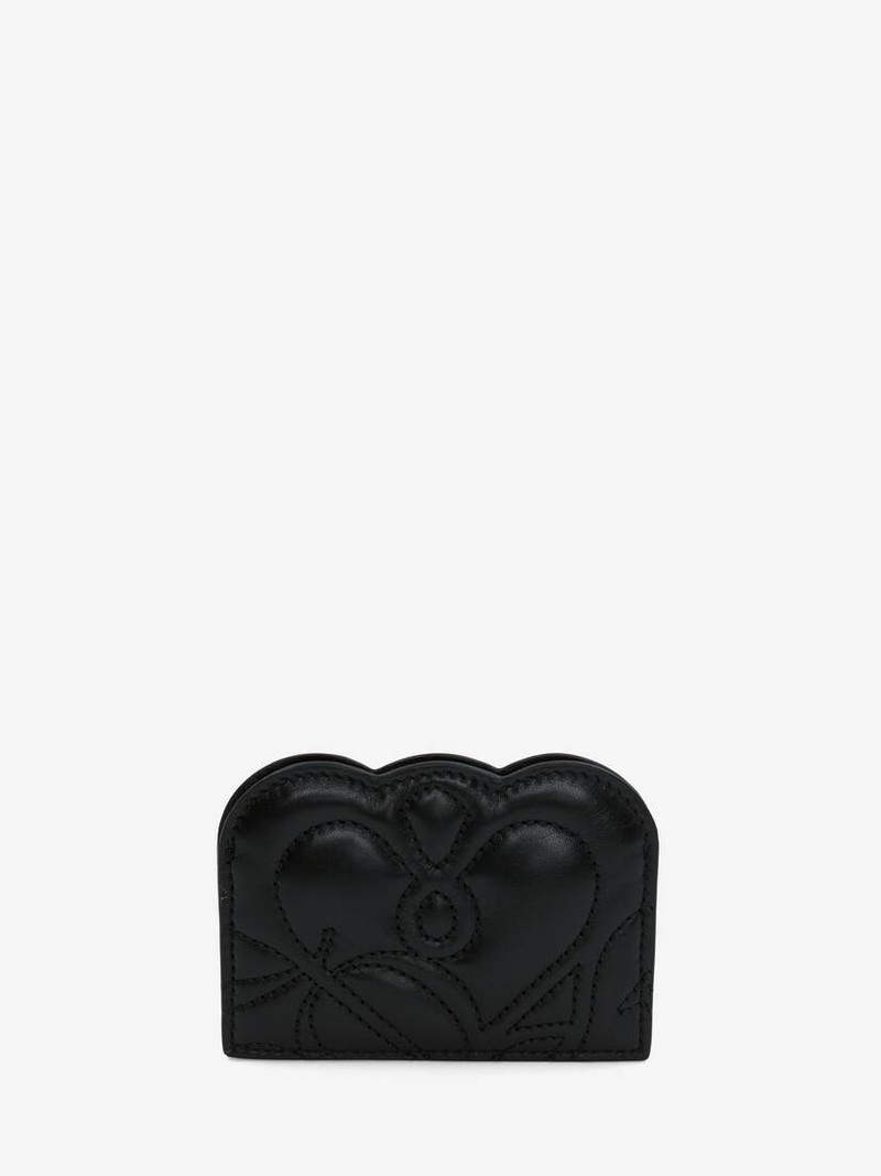 Women's Seal Logo Card Holder in Black 3