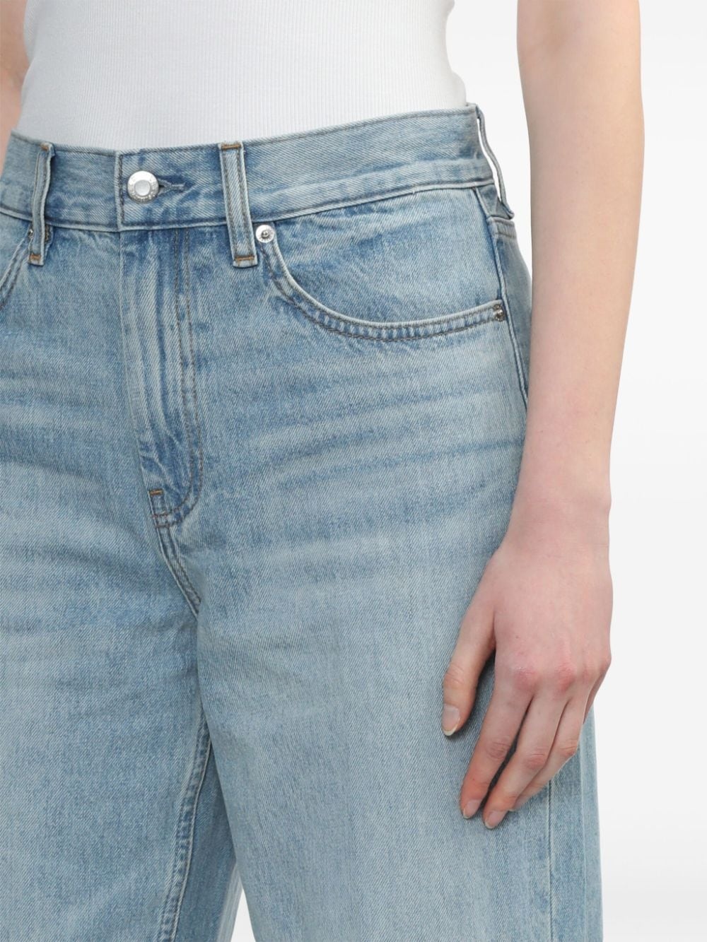 straight-leg panelled jeans - 5