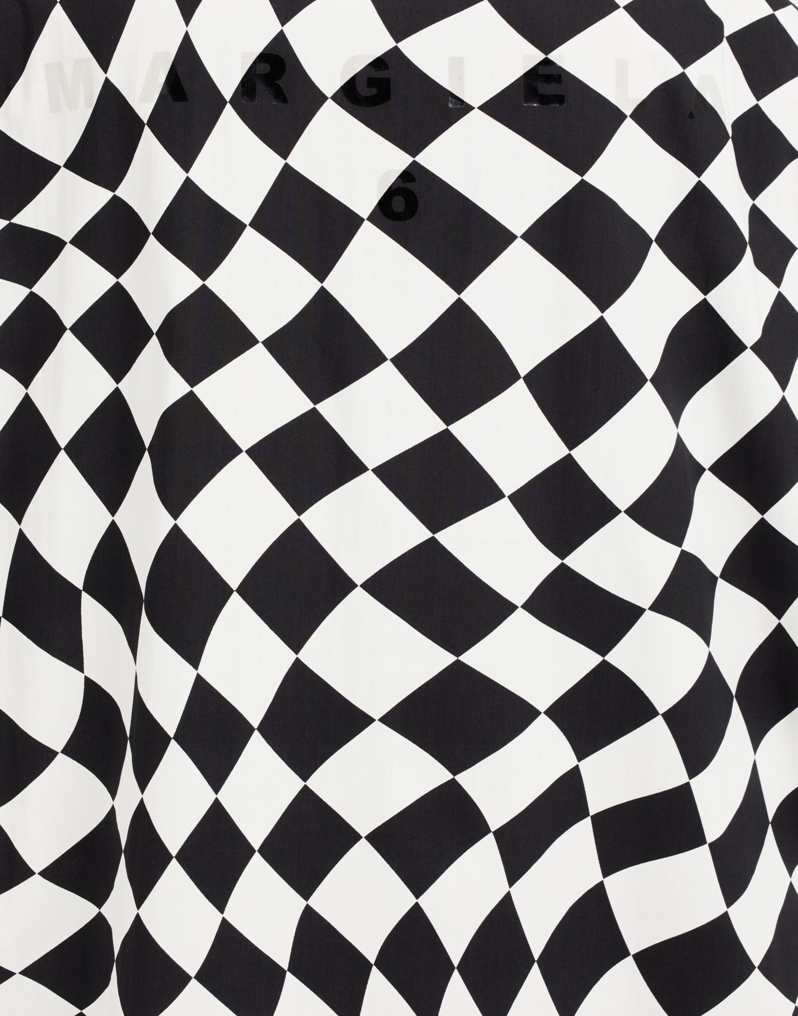 Distorted check print shirt dress - 6