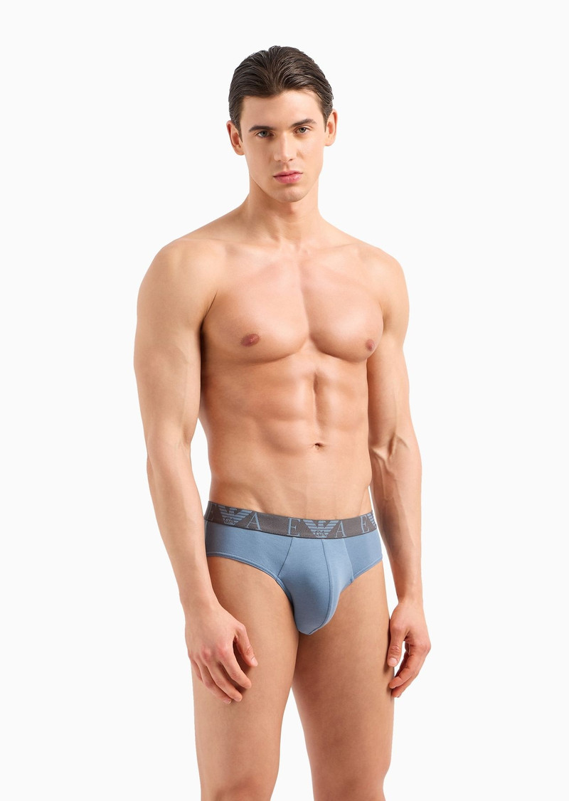 Three-pack of briefs with bold monogram logo 2