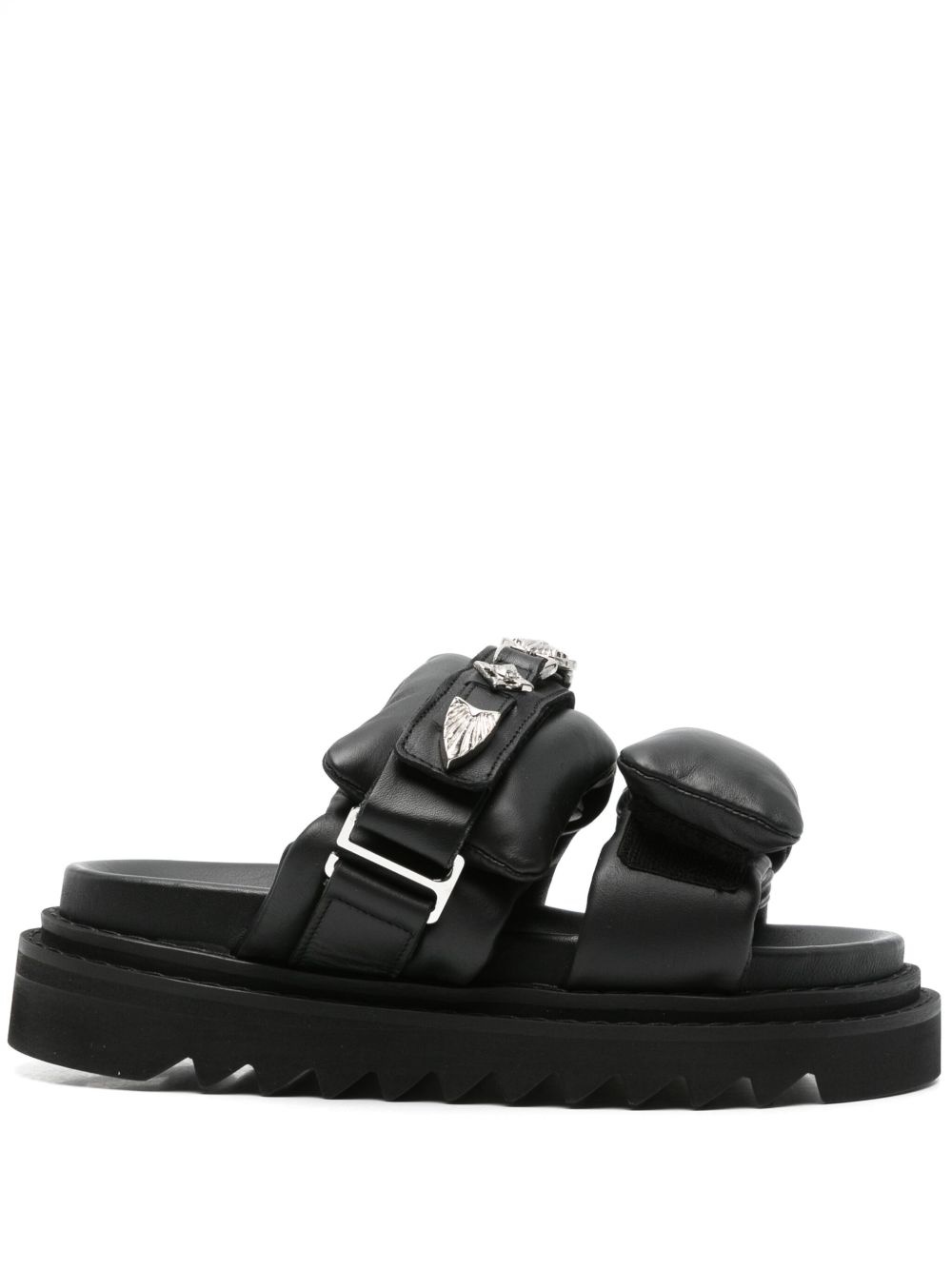【関税込み】Aj1382 Sandals - Toga Pulla - Leather - Black TOGA PULLA 40mm leather sandals | REVERSIBLE