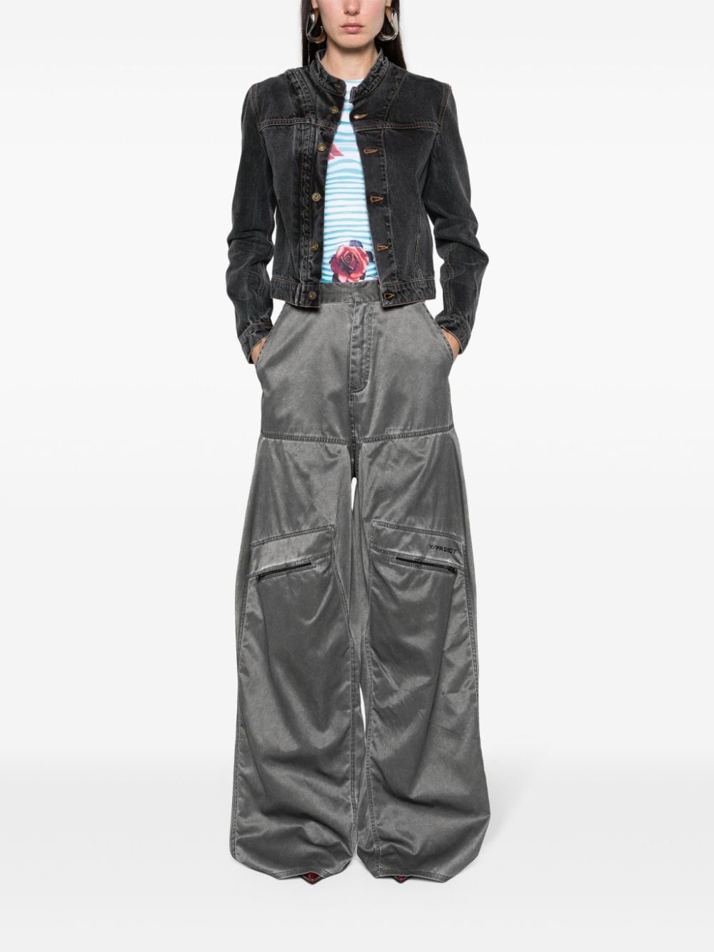 Pop-up wide-leg trousers - 2