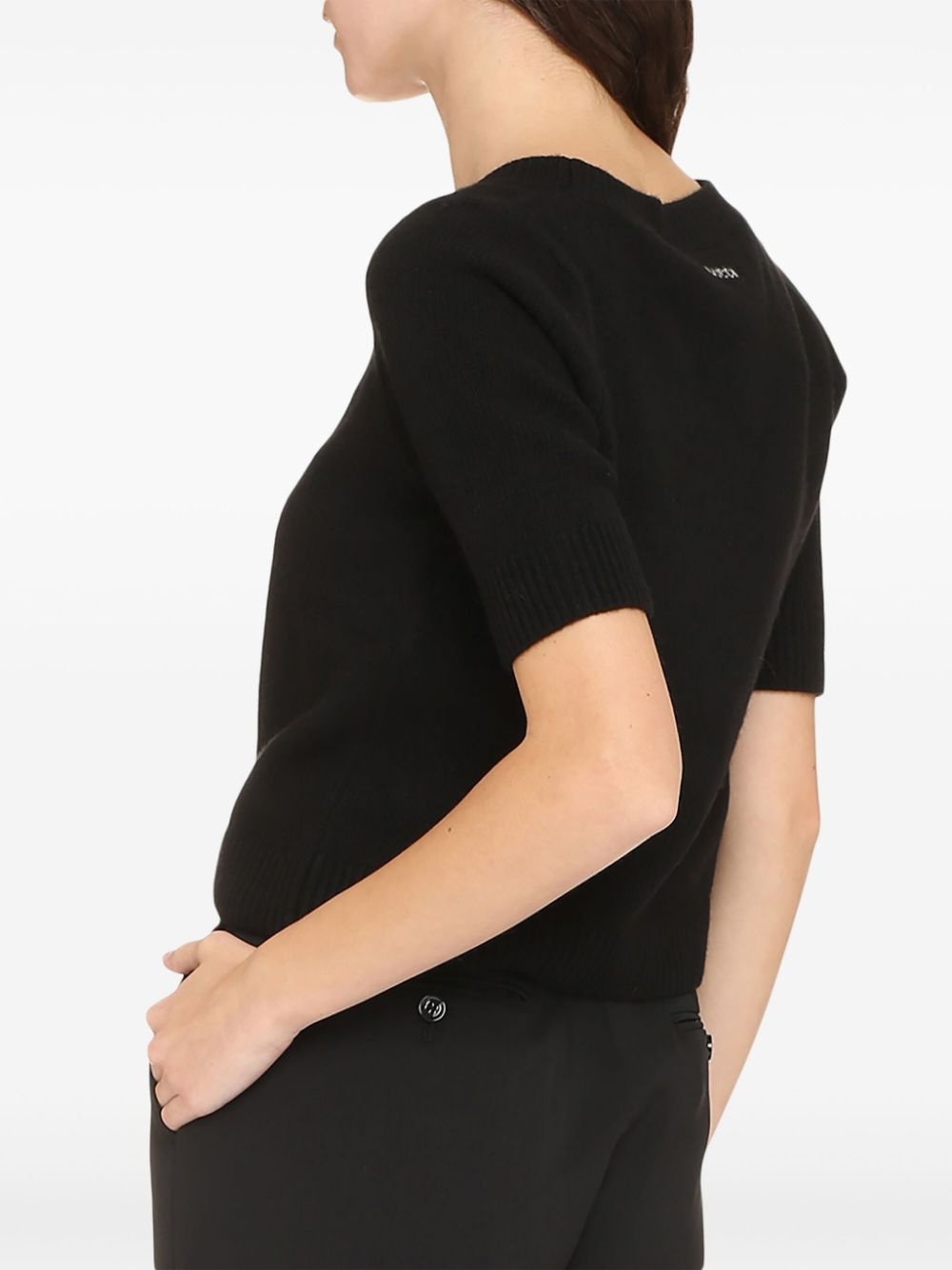 short-sleeve cashmere cardigan - 3