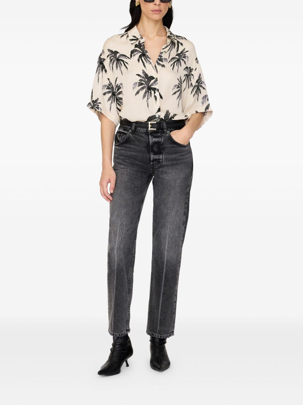 Tristan palm-print shirt - 2