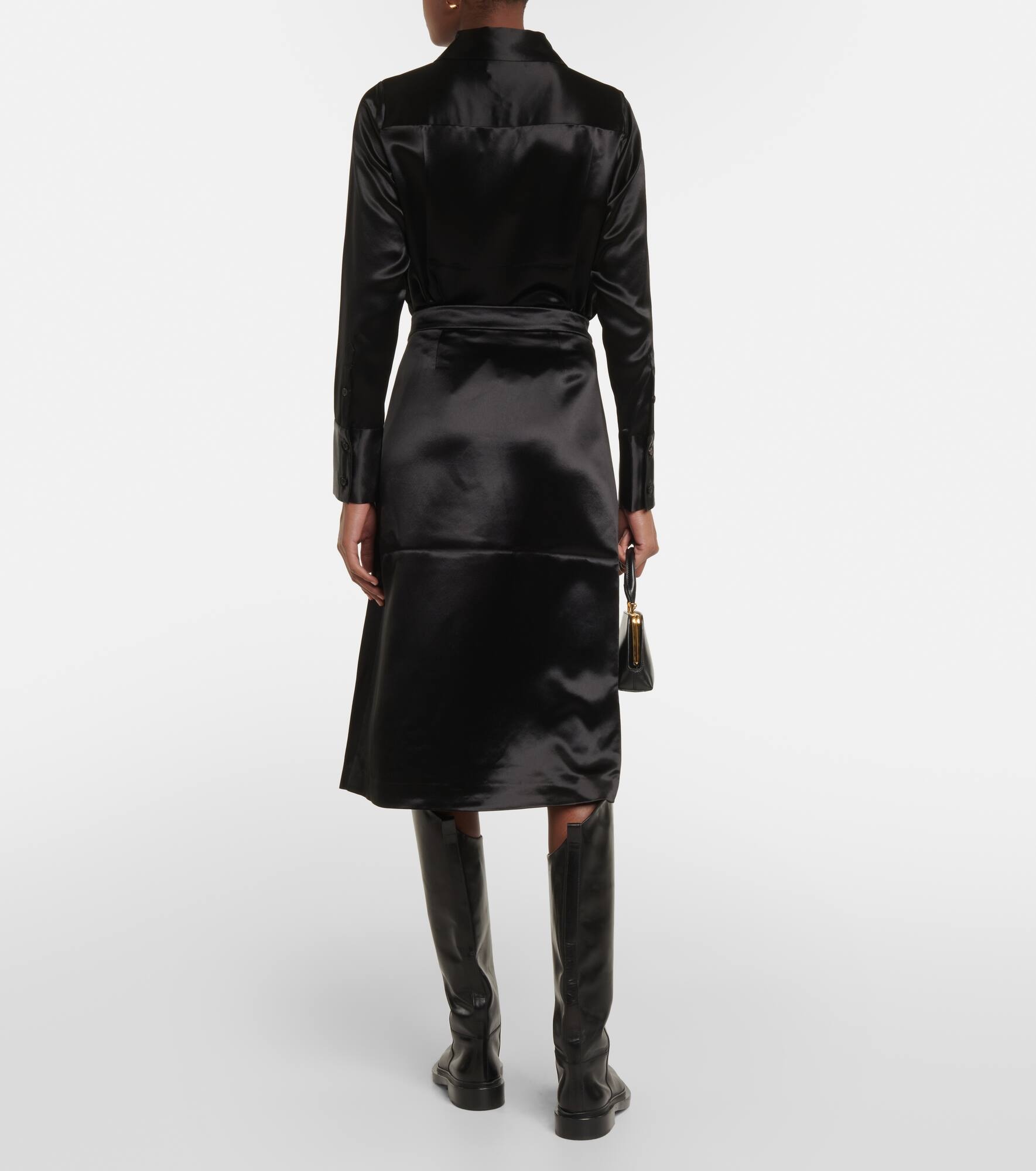 Satin wrap skirt - 3