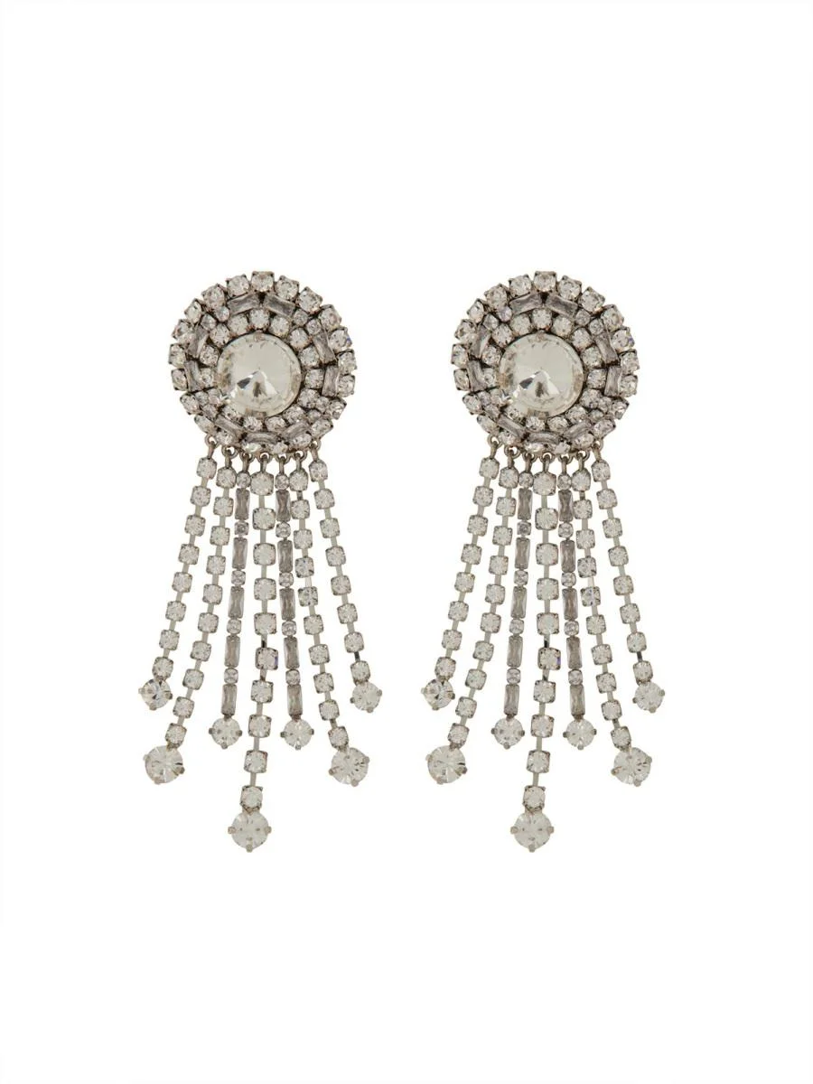 ALESSANDRA RICH ROUND CLIP-ON EARRINGS - 1