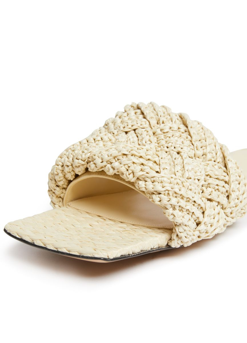 Lido flat sandals in raffia - 5