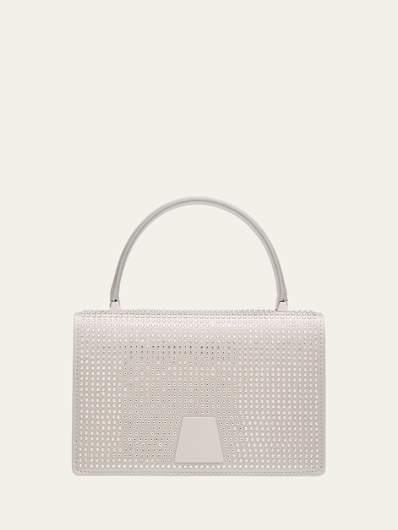 Alice Mini Rhinestone Satin Top-Handle Bag 1