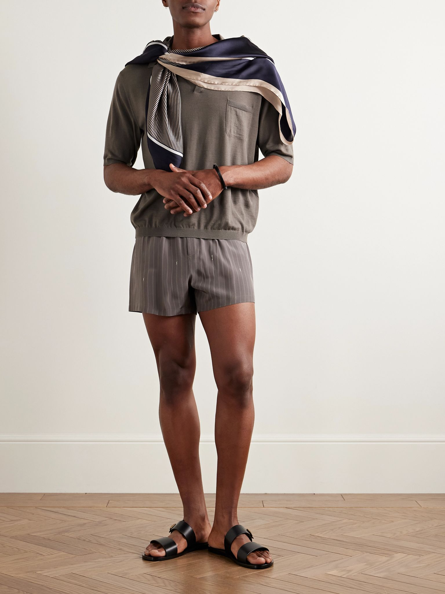 Wool Polo Shirt Gray - 2