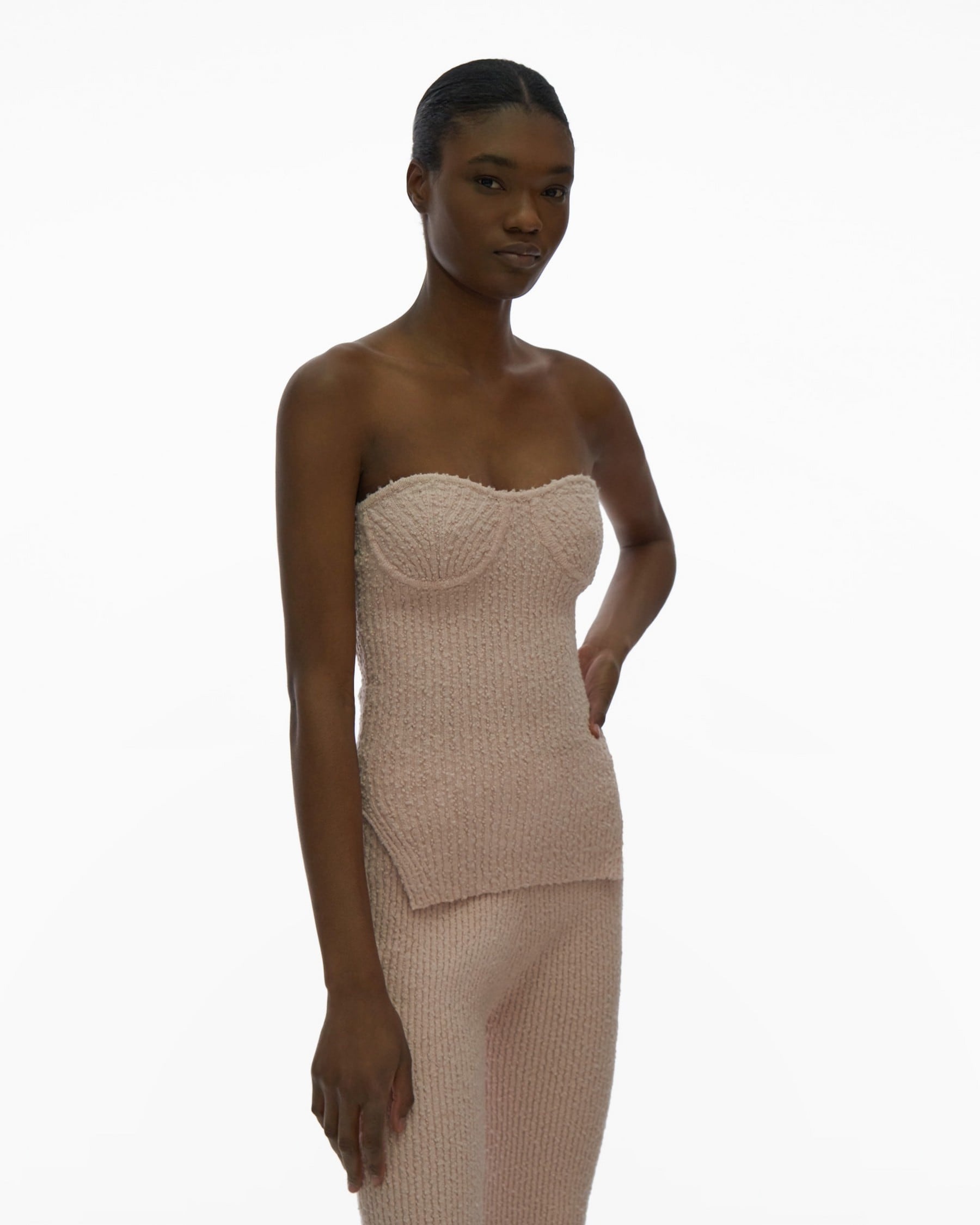 RIBBED BUSTIER - 5