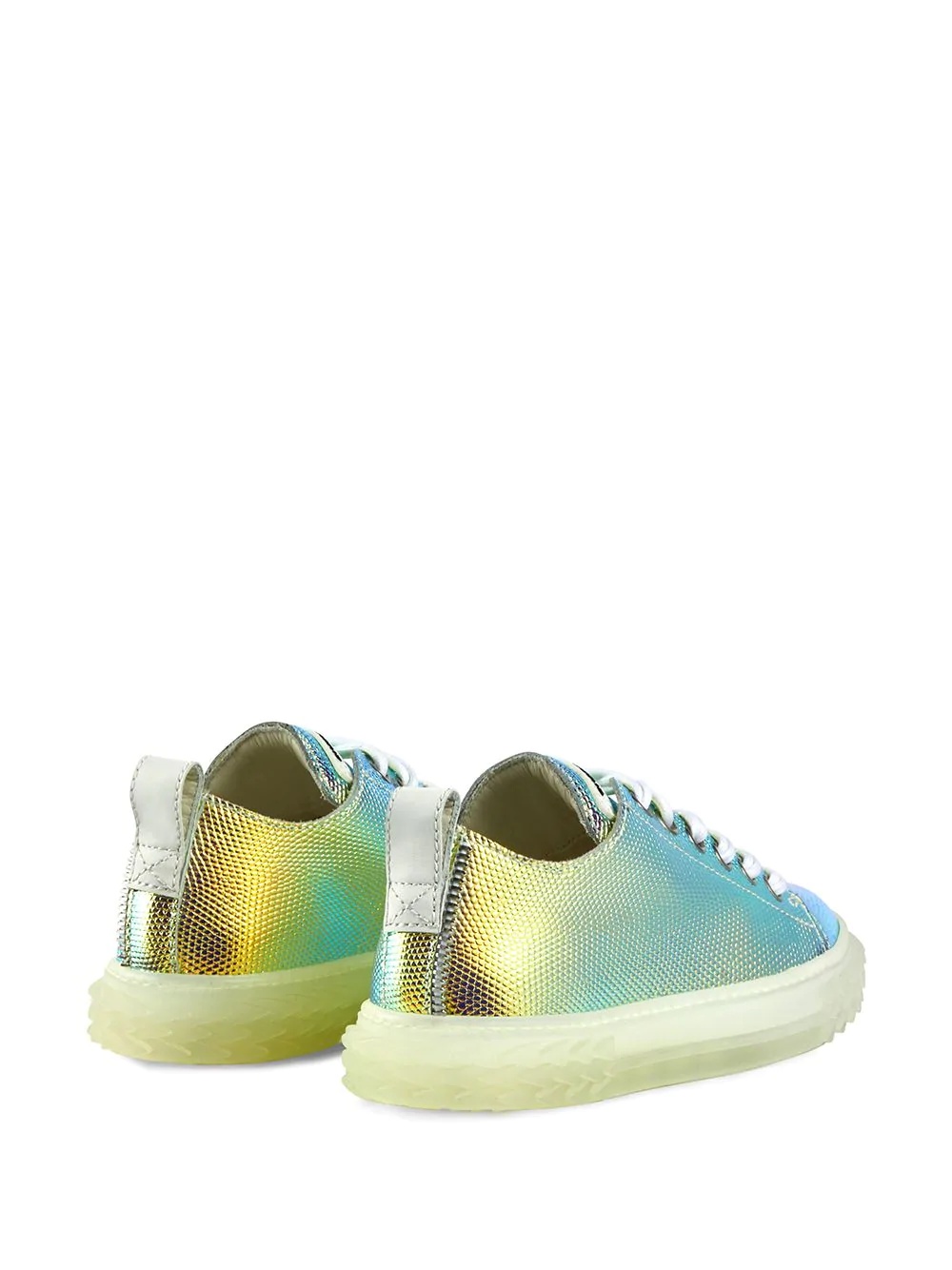 metallic low-top sneakers - 3