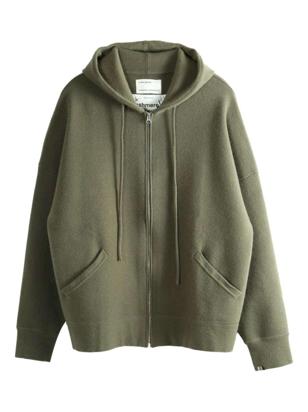 zip-up knitted hoodie - 1