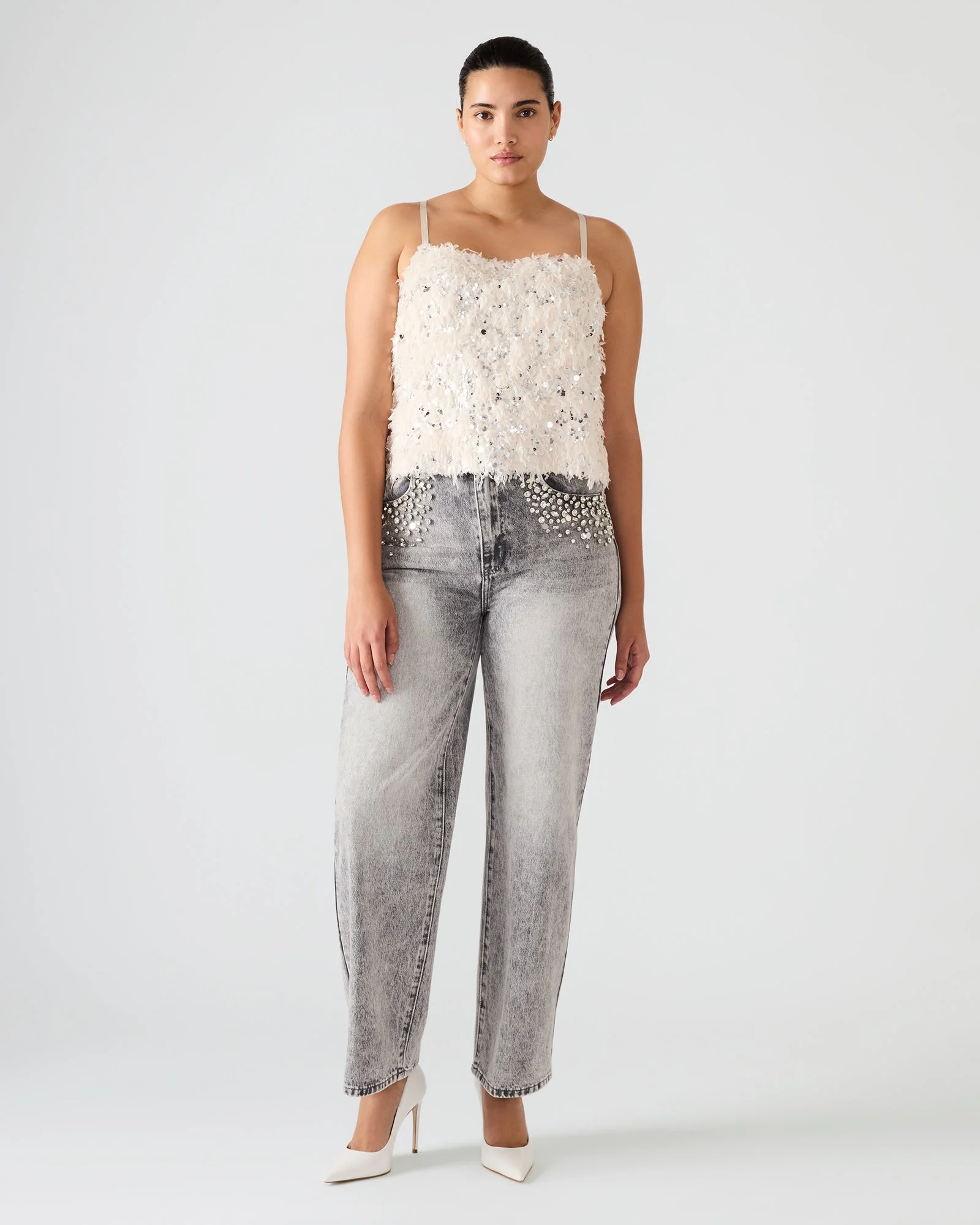 BLAKELYN FEATHER TOP IVORY - 1