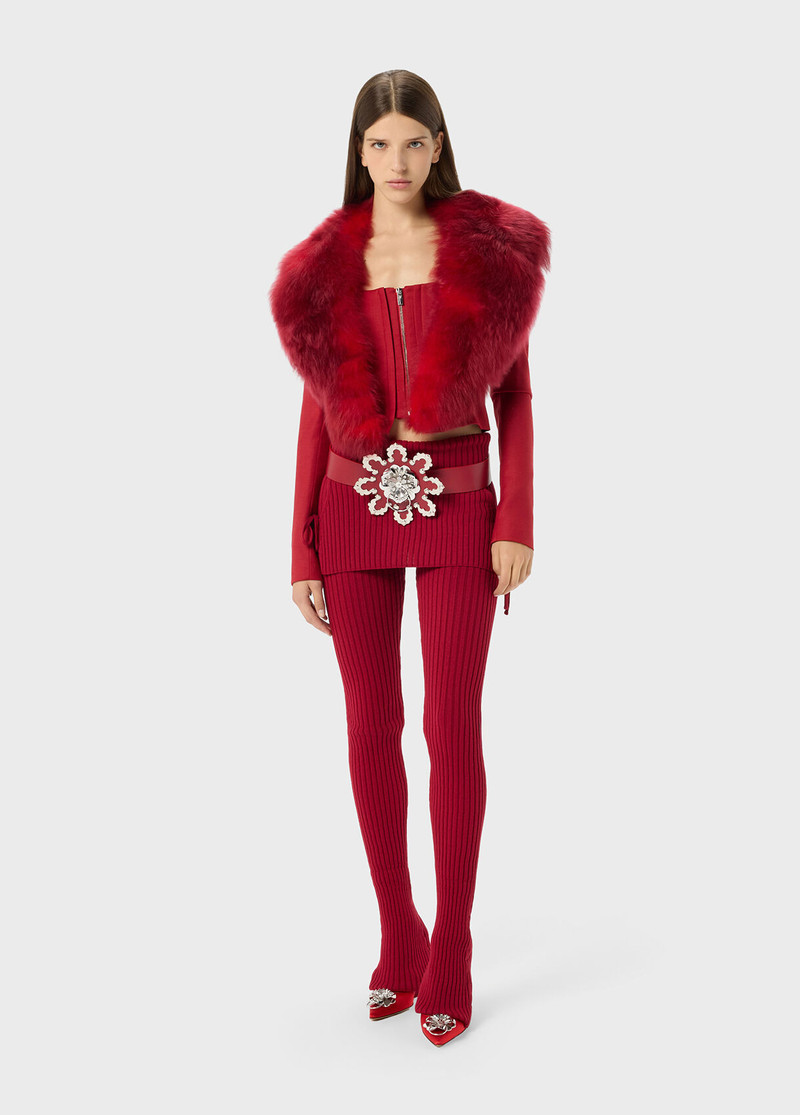 KNIT LEGGINGS WITH CUT-OUTS AND LACES 5