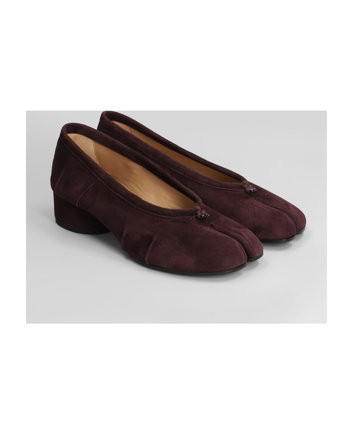 Tabi Ballet Flats In Viola Suede - 2