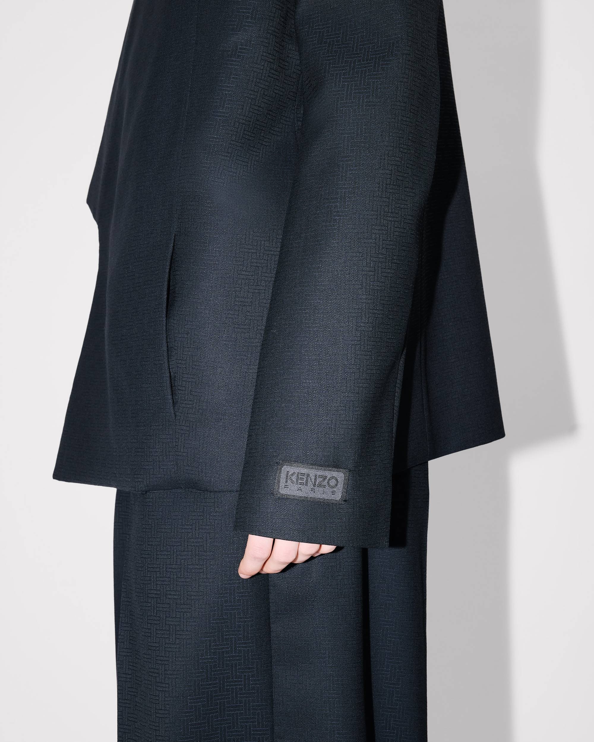 'KENZO Weave' kimono blazer in wool jacquard - 7