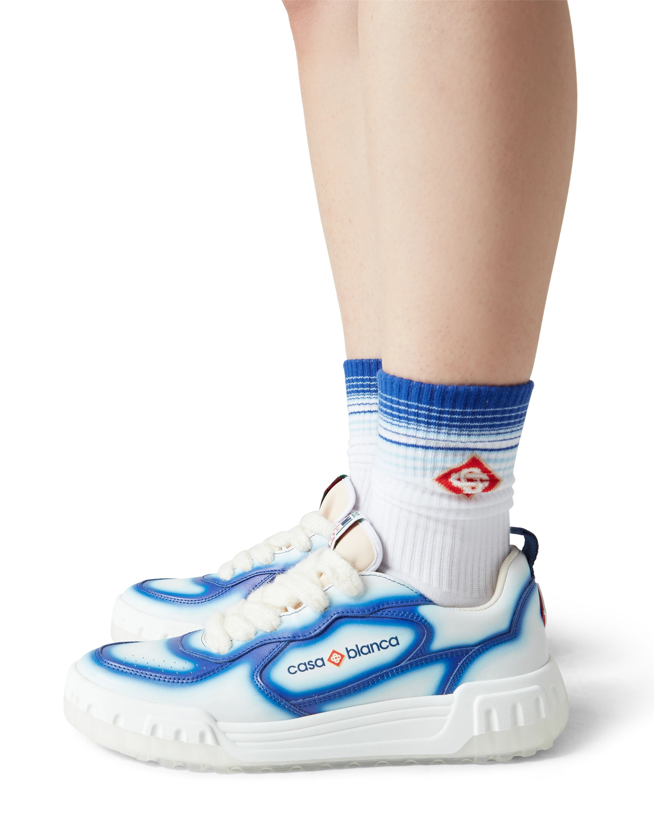 Women's Court Blue Fade Sneaker | Casablanca Paris - 6