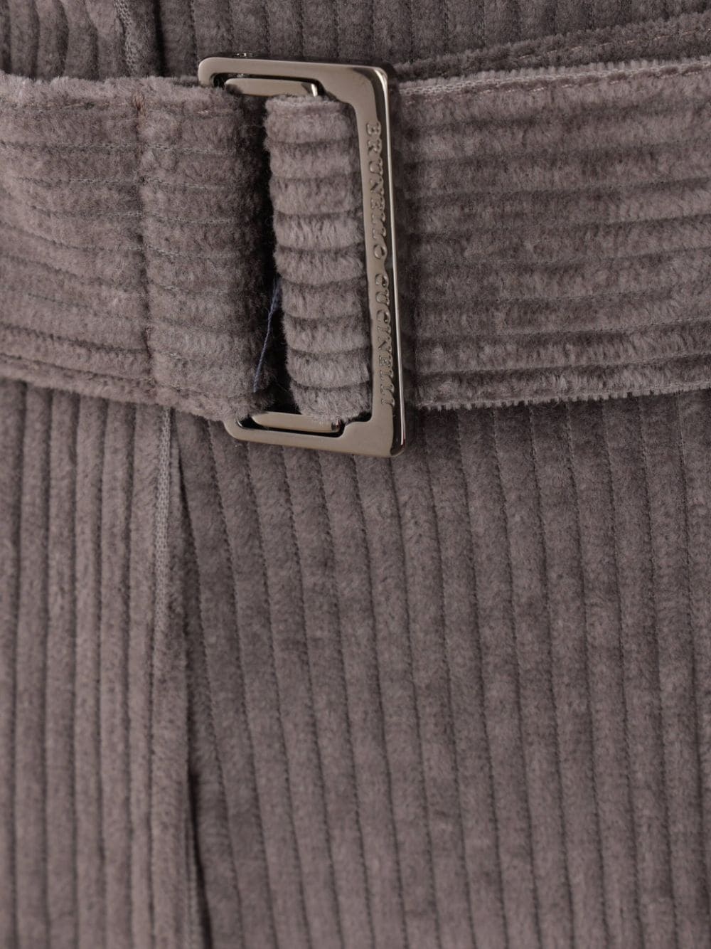 belted corduroy trousers - 3