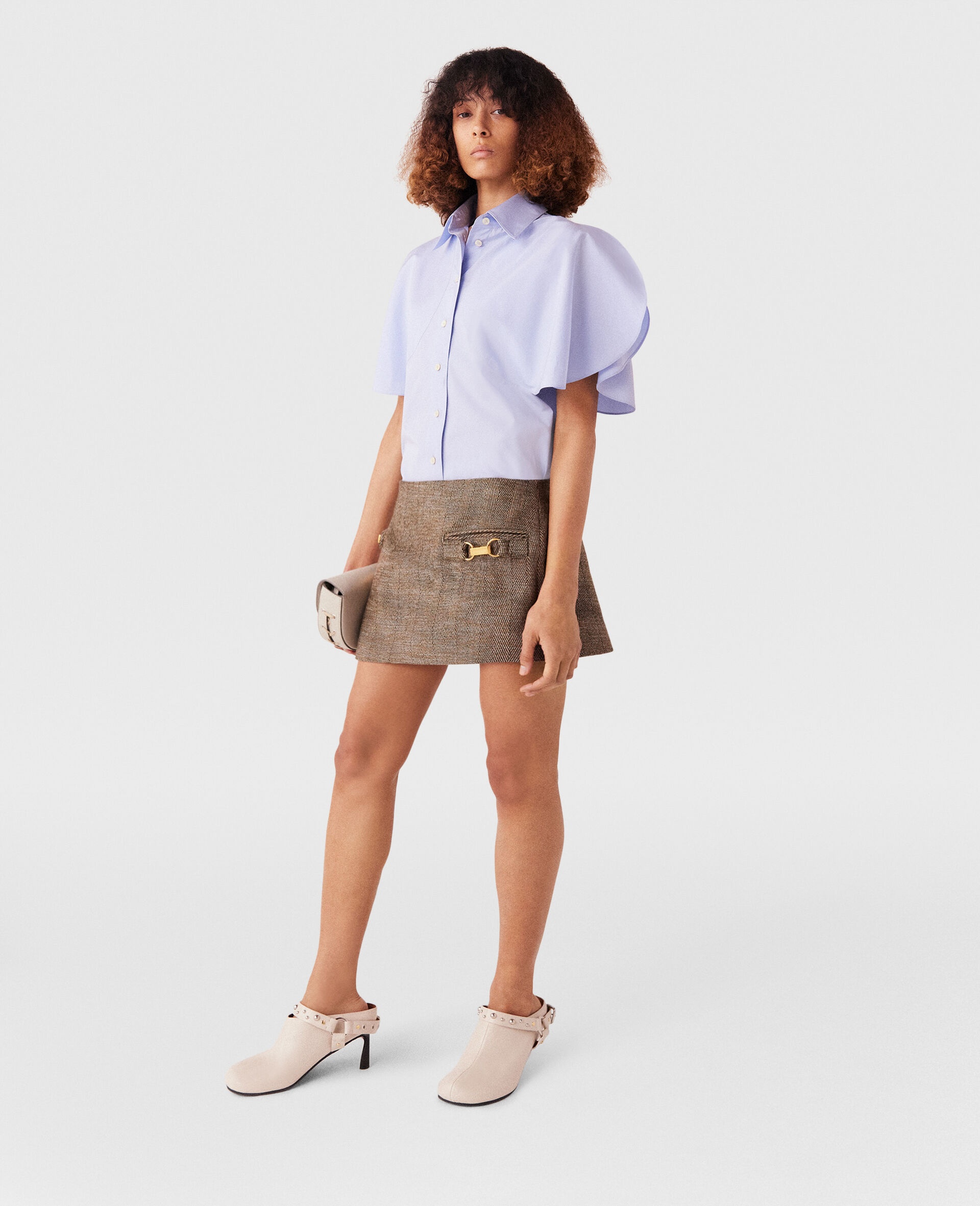 【送料&関税込】Stella McCartney Clasp-embellished Mid-rise Stella McCartney Clasp-Embellished Mid-Rise Mini Skirt