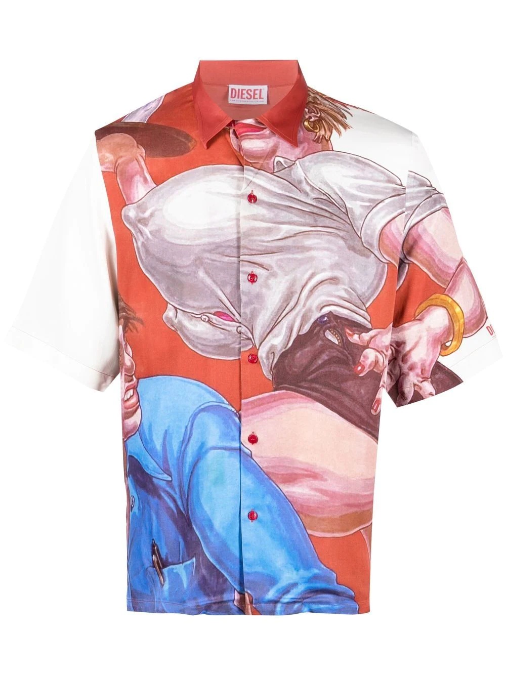 x Tom of Finland Foundation graphic-print satin shirt - 1