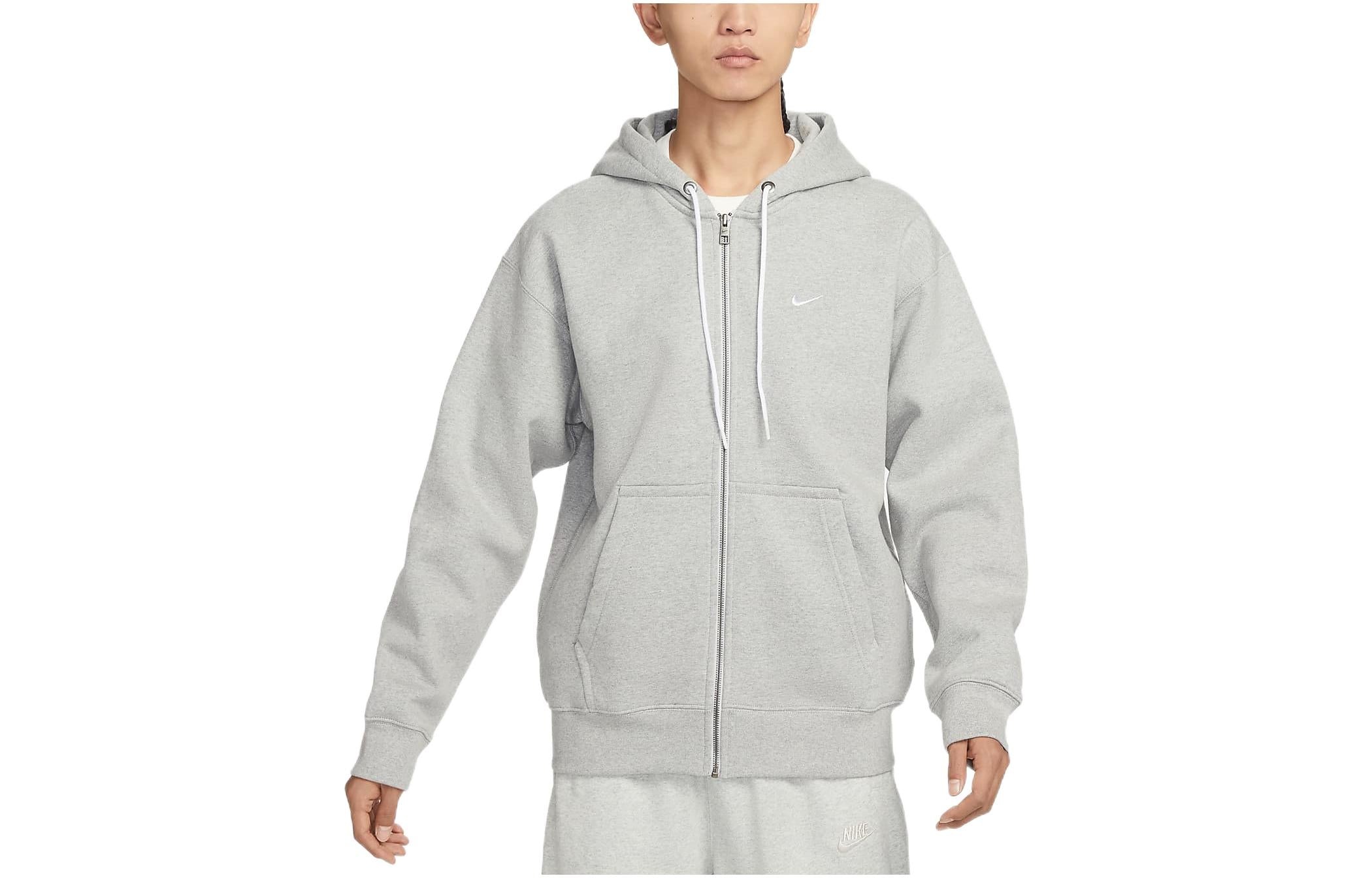Nike embroidered logo hooded jacket 'Grey' DR0404-063 - 3