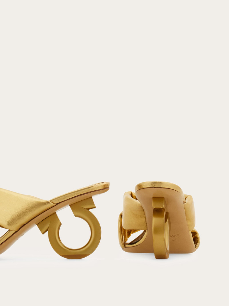 Padded sandal with Gancini heel 7