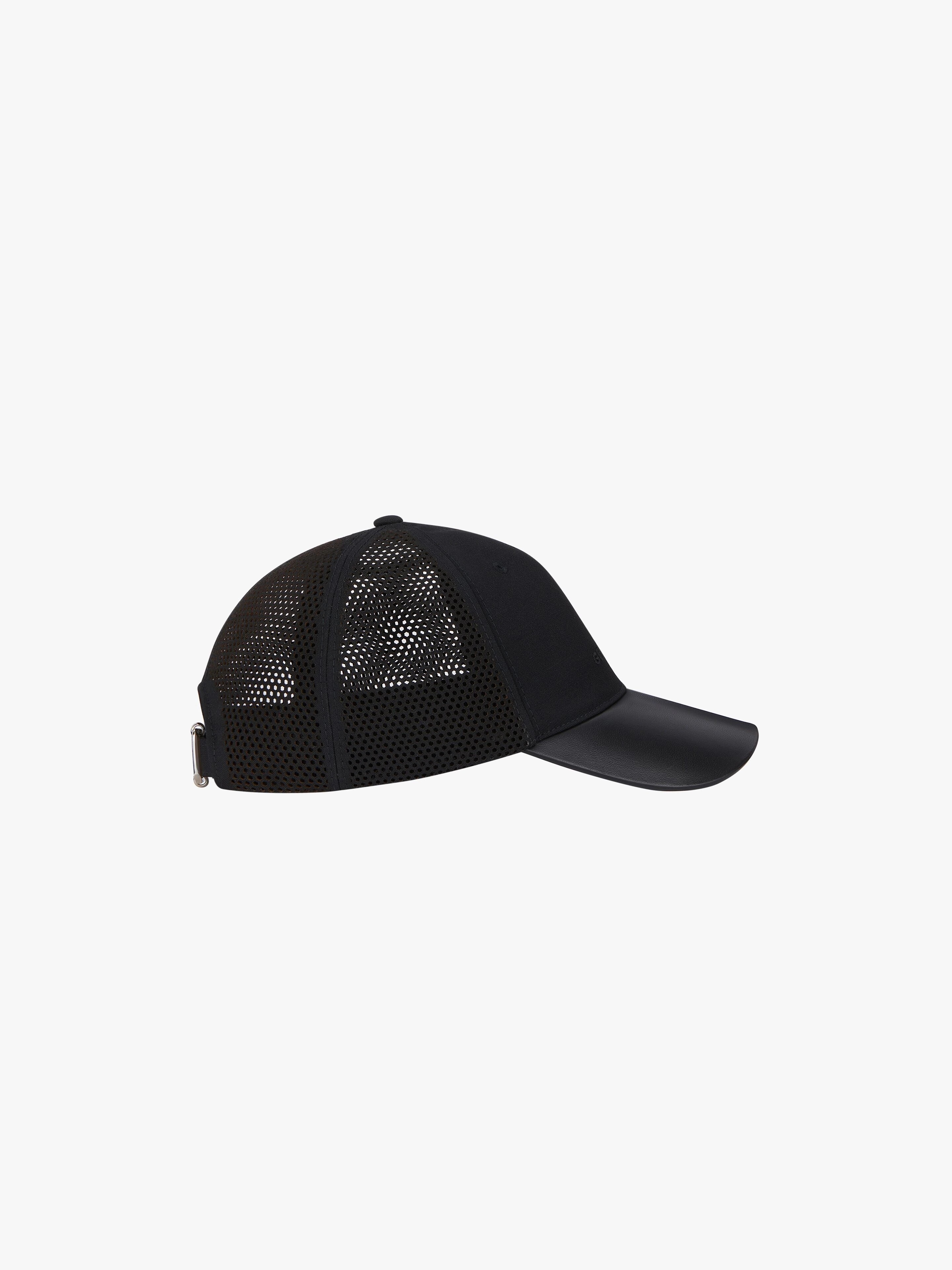 GIVENCHY CAP IN PERFORATED WOOL AND LEATHER 3