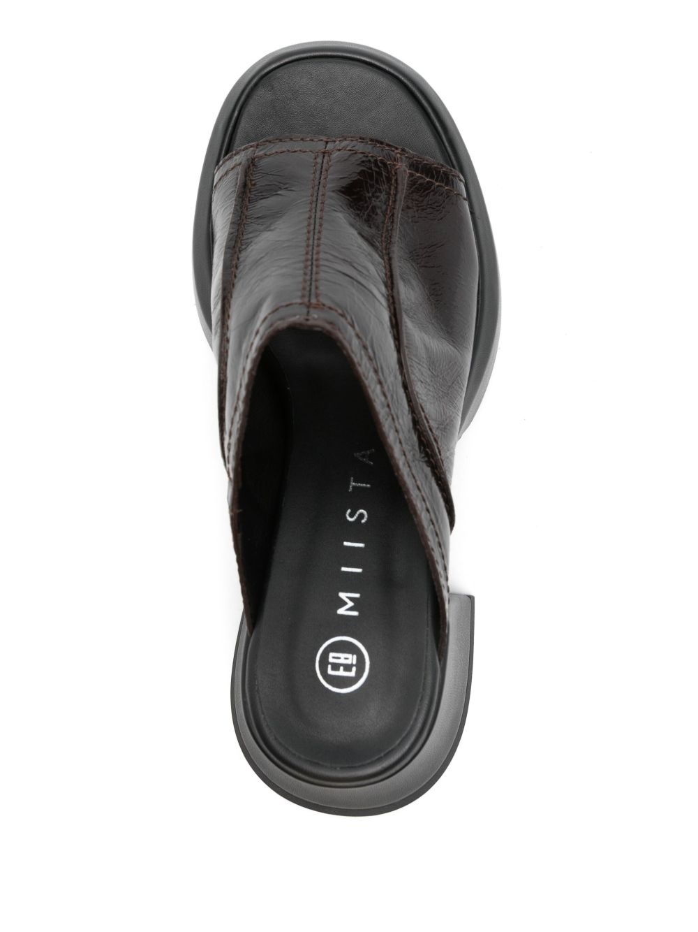 80mm leather sandals - 4