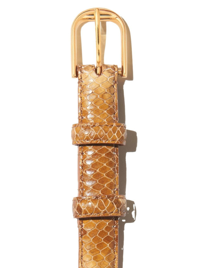 NILI LOTAN snakeskin buckle belt outlook
