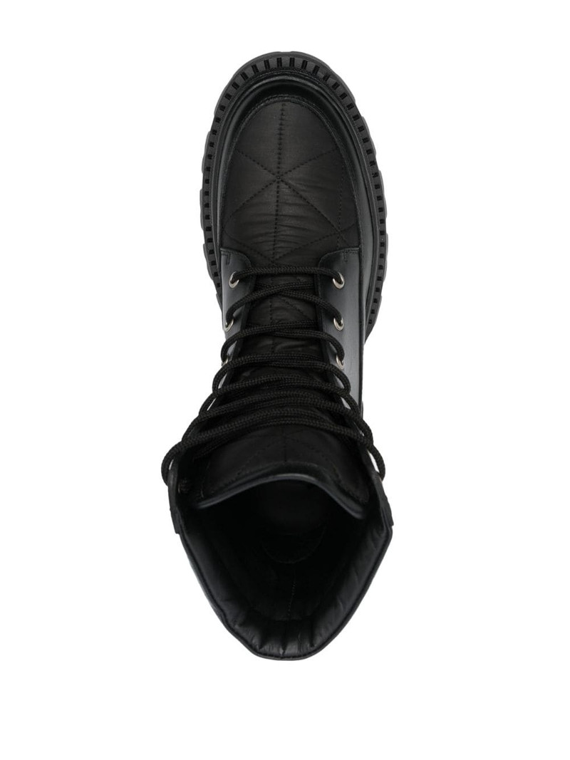 logo-plaque leather ankle boots 4