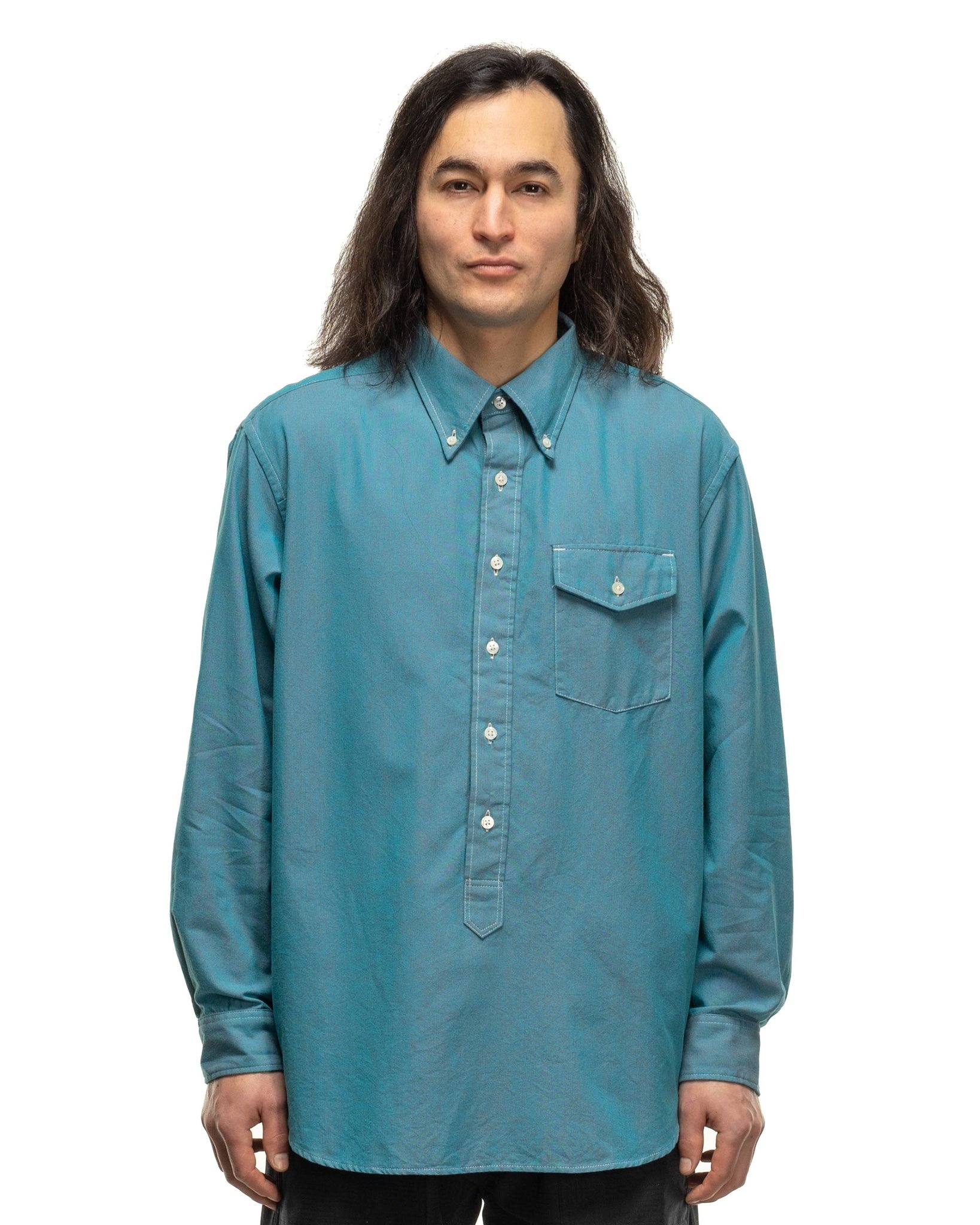 IVY BD Shirt Cotton Iridescent Jade - 4