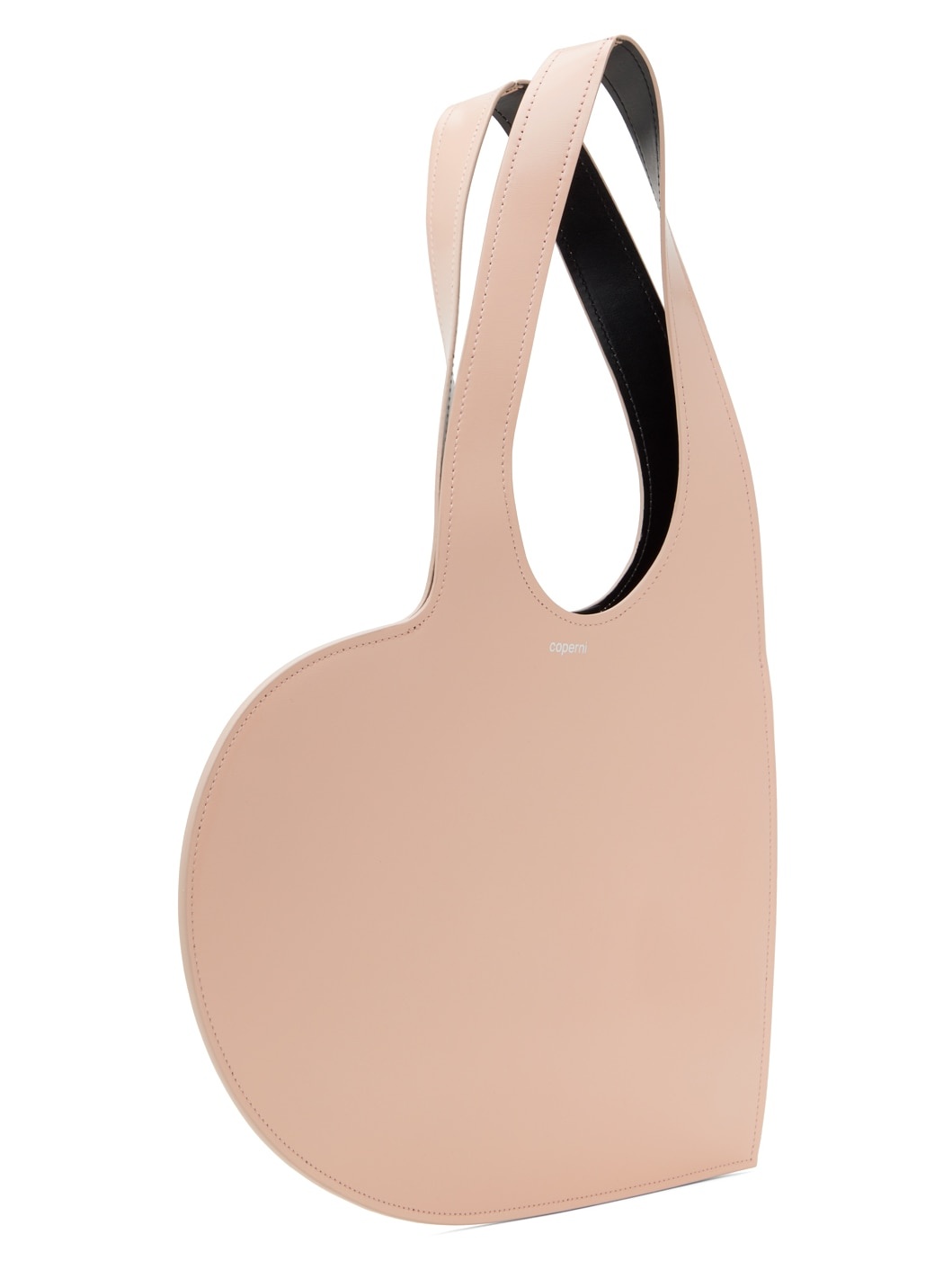 Pink Gloss Leather Mini Heart Tote - 2