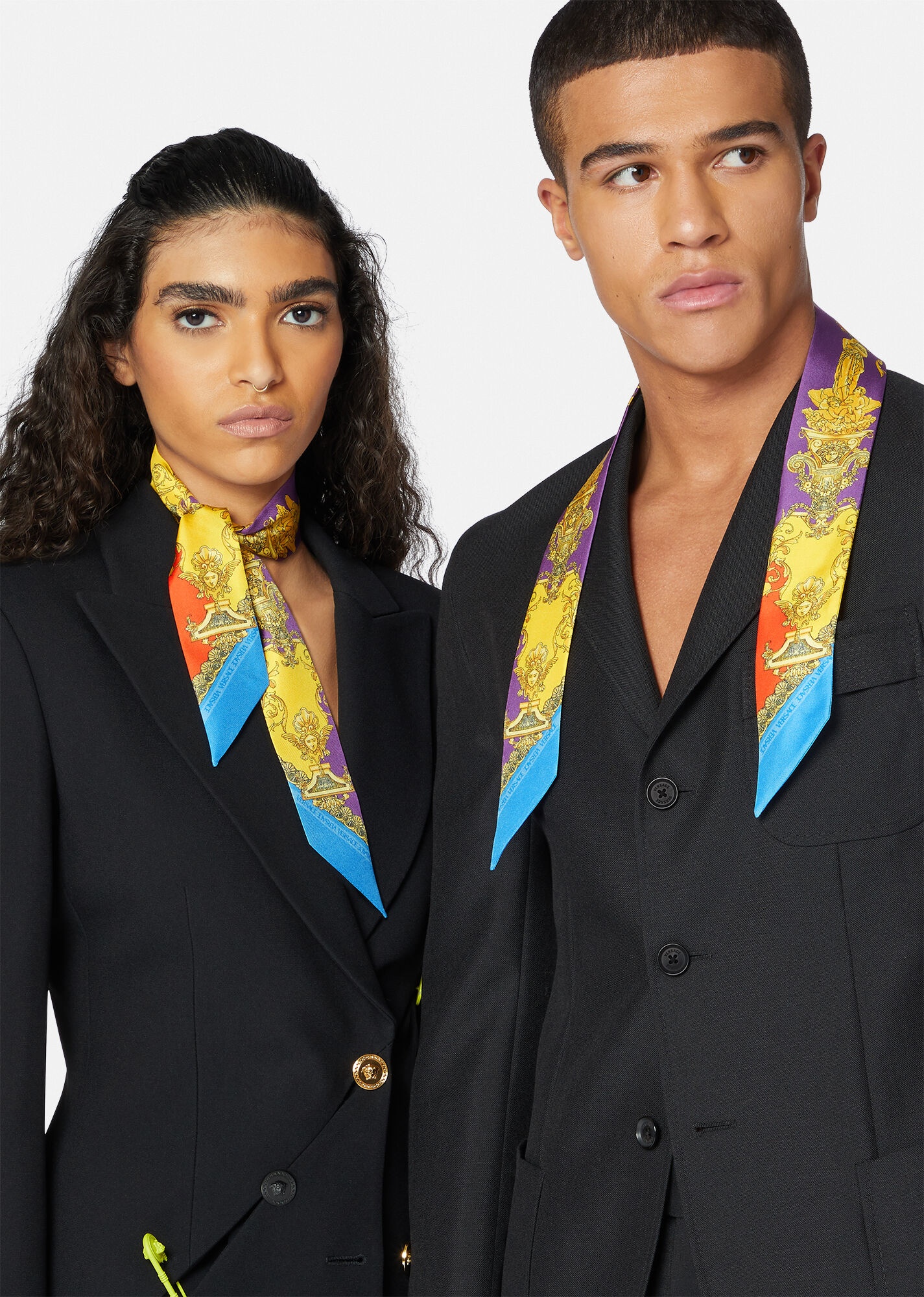 Barocco Goddess Silk Scarf Tie - 3