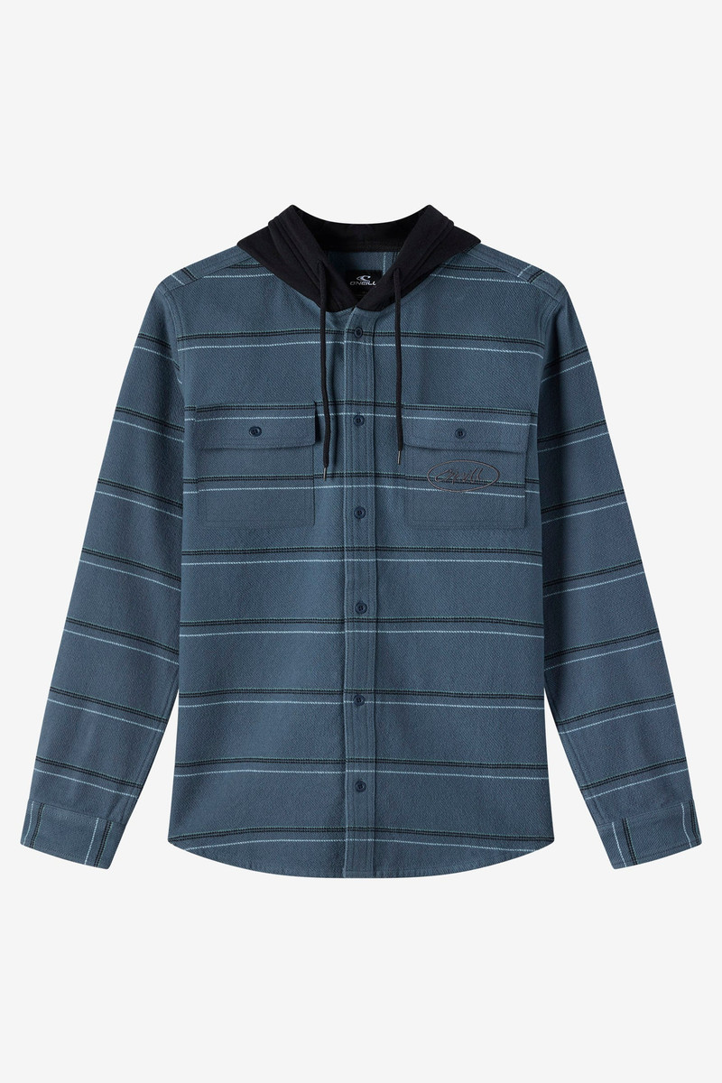 Archer Hooded Flannel Standard Fit Long Sleeve Shirt 1