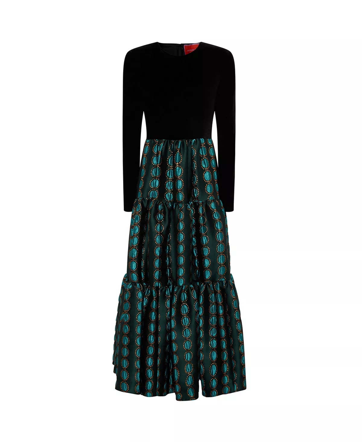 Big Dress in Jacquard Winter Sun Emerald - 3