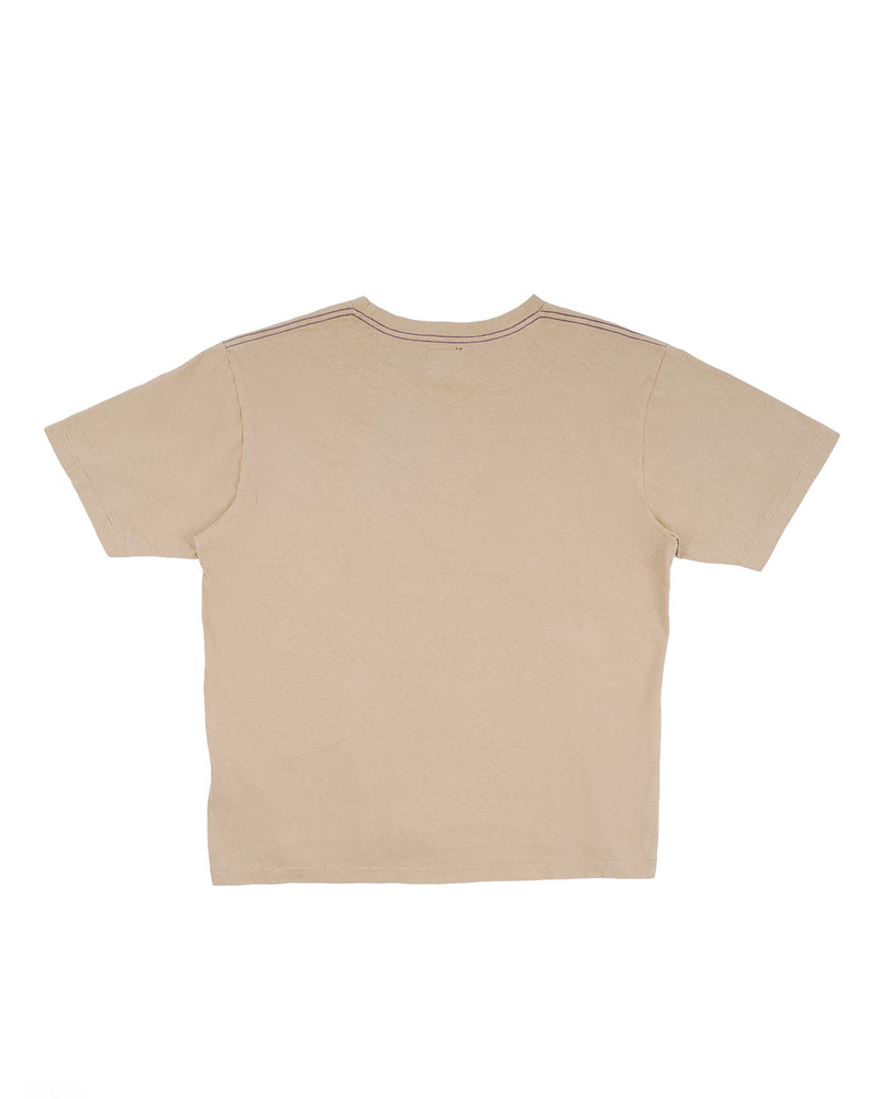 NEEDLES S/S Papillon Emb. Pocket Tee - Cotton Jersey Khaki outlook