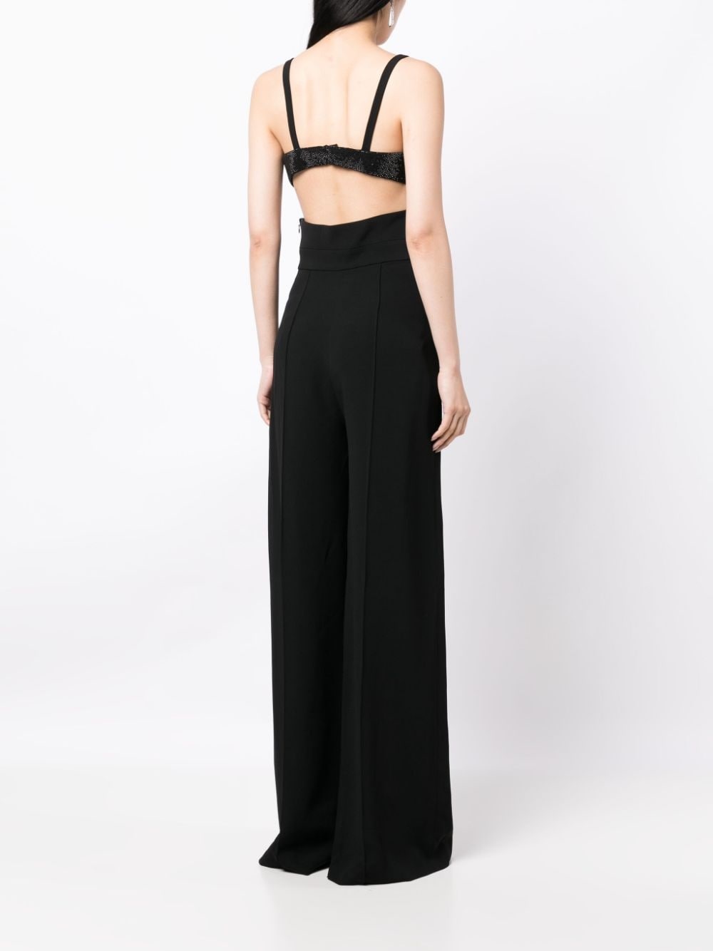 crystal-embellished cut-out detailing jumpsuit - 4