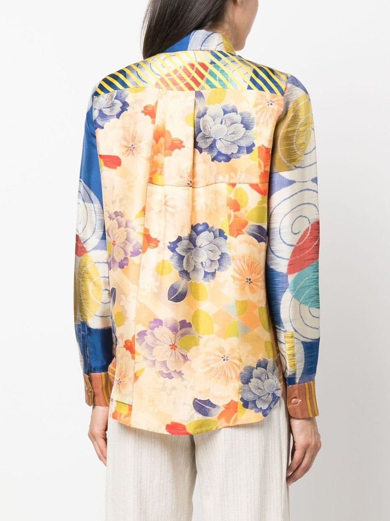 floral-print silk shirt 4