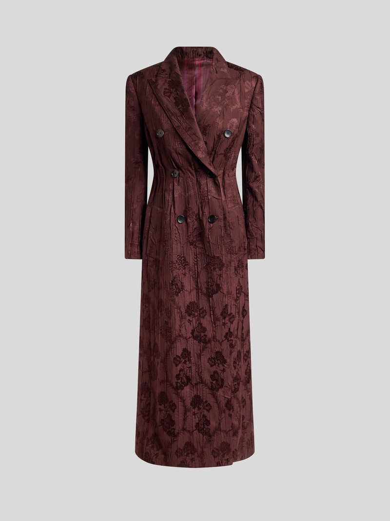 DOUBLE-BREASTED COAT WITH FLORAL EMBROIDERY 1