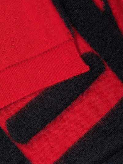 Lanvin brushed intarsia-knit scarf outlook