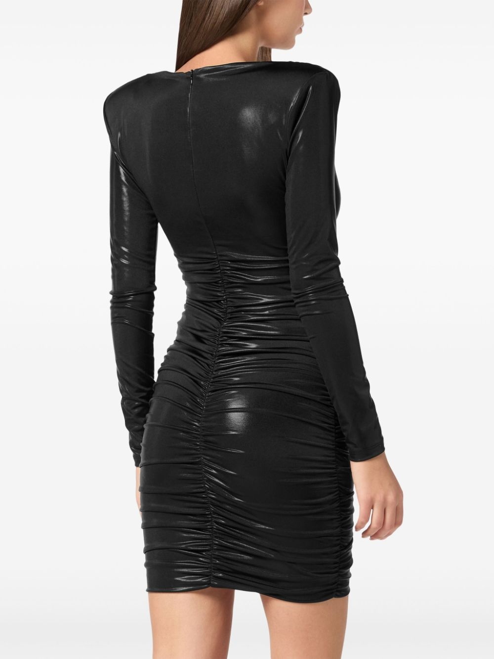 LS Shiny mini dress - 4