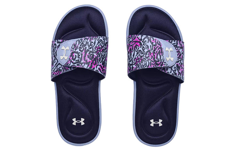 (WMNS) Under Armour Ignite VI Graphic Strap Slides 'Blue Purple' 3024453-400 - 4