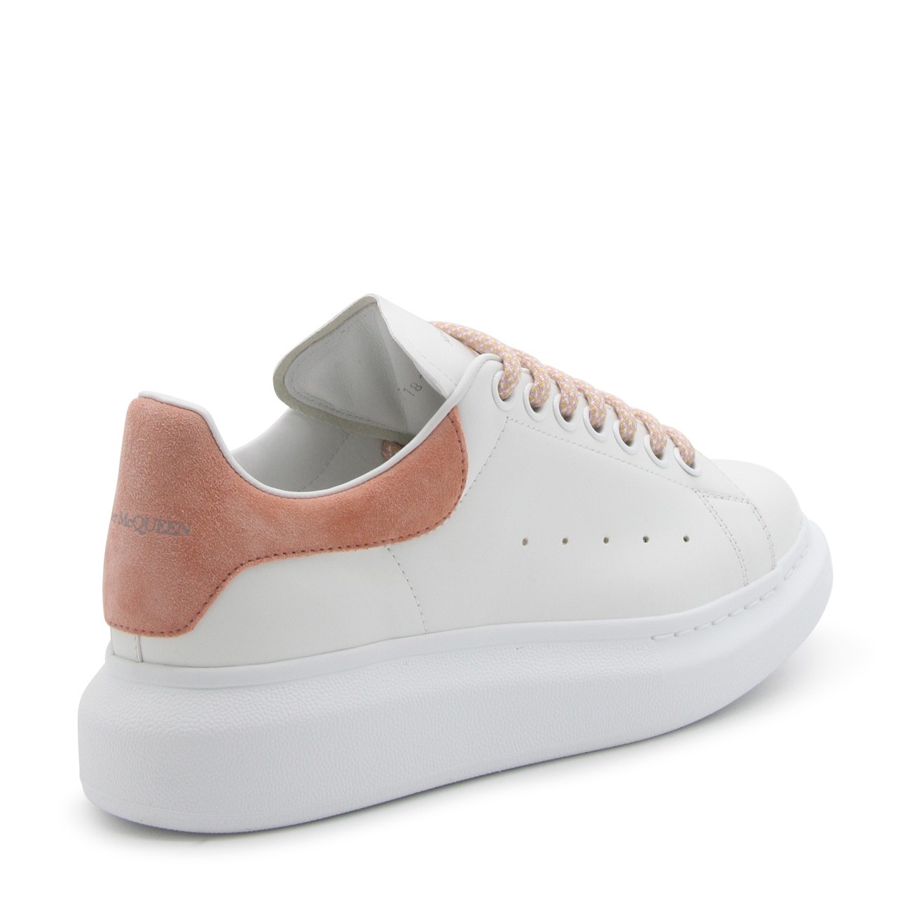 white and clay leather oversized sneakers - 3